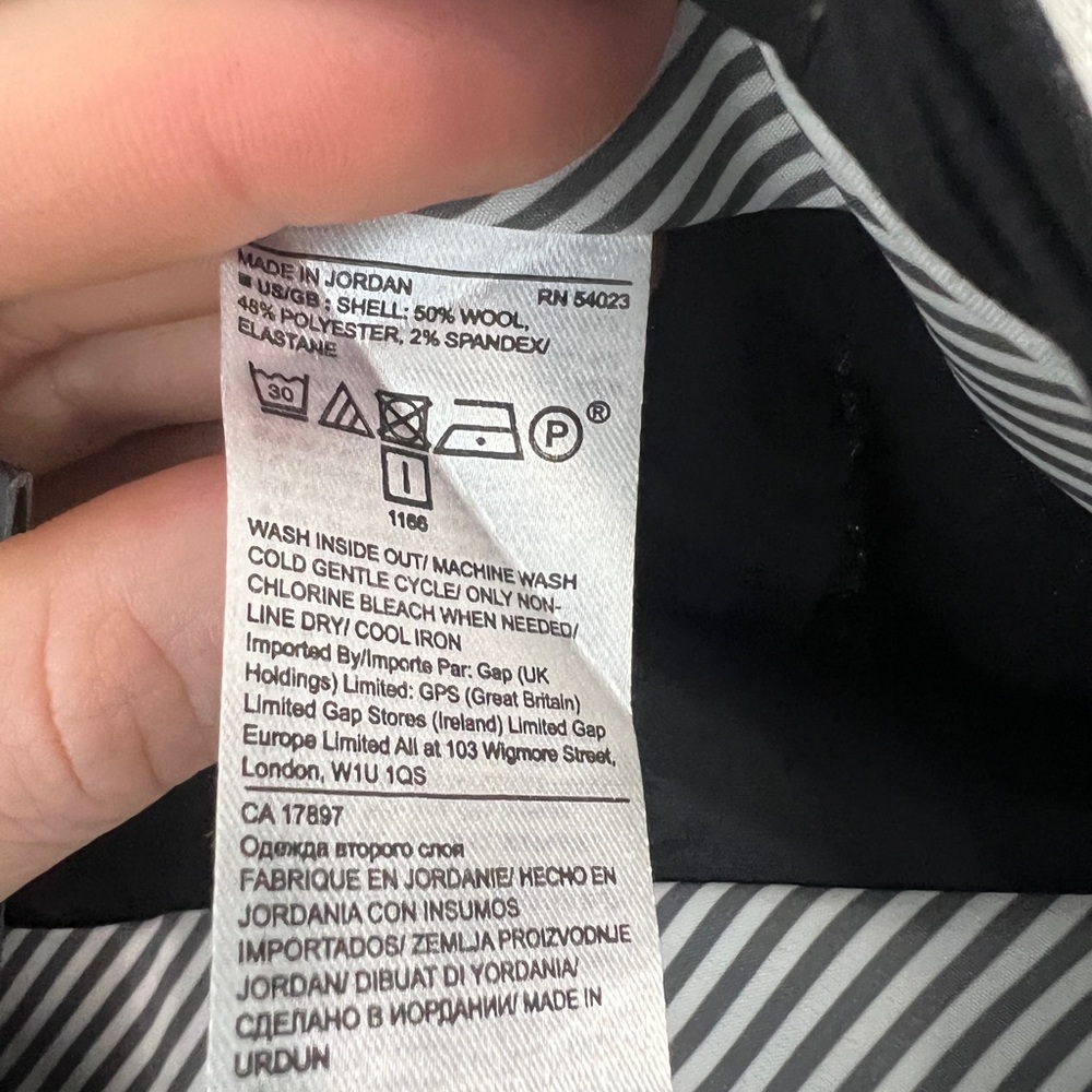 Banana Republic Black Wool Avery Pant - 2s - Petite - Picture 6 of 6